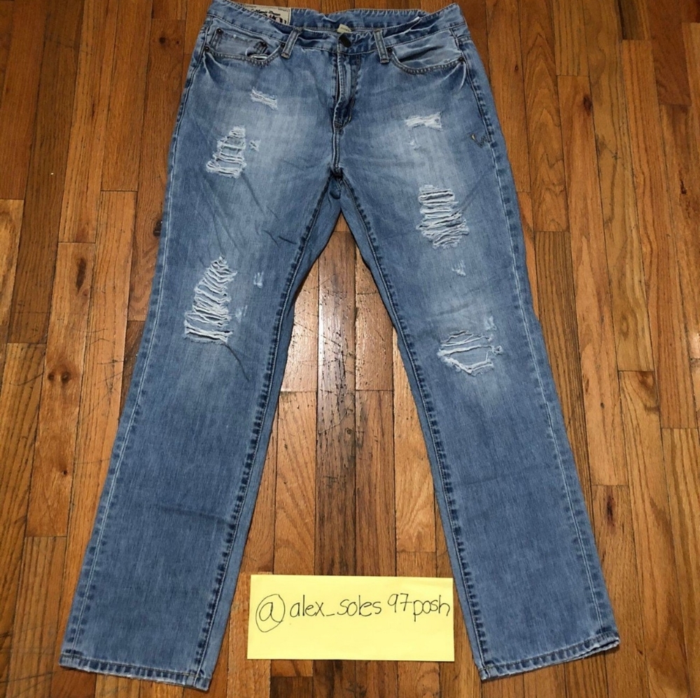 WHO.A.U Slim Staight Ripped Jeans Size 36x32